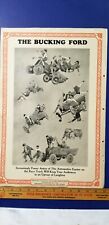 Antique 1926 Vaudeville Act Poster THE BUCKING FORD Automobile Acrobat Comedy B6 picture