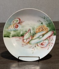 Antique PT Bavaria Tirschenreuth Hand Painted Seashell Plate Signed Alexander picture
