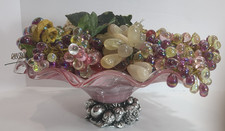 Lot Of 12 Vintage Lucite Acrylic, Plastic And Quartz Stone Grape Wired Bunches picture