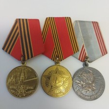WW2 USSR Russia Medal Veteran, Lot  3 pcs.#315A picture