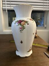 Royal Albert, 'Old Country Roses' Bone China Vase 12 Inches Tall Good Condition picture