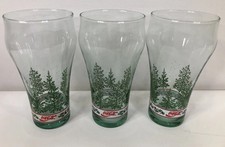 Coca-Cola Christmas Tree Holiday 14 Oz Soda Glass Tumbler Coca Cola Coke Promo picture