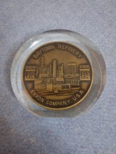 EXXON BAYTOWN REFINERY PAPERWEIGHT Vtg 1982 picture