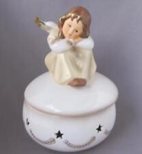 Large Adorable Goebel Porcelain Dreaming Angel Trinket Box Germany NIB picture
