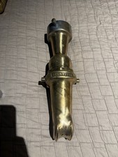 Vintage Elkhart Brass Fire Hose Nozzle Shut Off Firefighter Heavy Brass picture