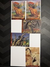 1993 Topps Jurassic Park Gold Art Insert Comic Card Lot of 5 Cards #5 x2 8 9 10 picture