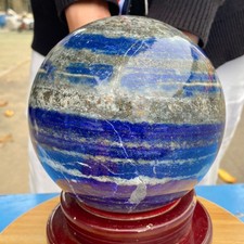 11.99LB Large Natural Lapis lazuli jasper Quartz Sphere Crystal Ball Reiki Heal picture