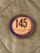 Vintage WW2 / 1940s CONVAIR AIRCRAFT SAN DIEGO employee badge - Pin-Back picture