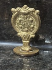 Vintage Italian Brass Desk  Wax Stamp Tortoise picture