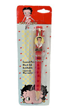 VTG Betty Boop Enamel Pen Black Ink Refillable Hearts 1997 NEW SEALED picture