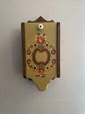 VTG  MCM Solid Wood Handpainted Recipe Card Holder Wall Hanging Cottage Core picture