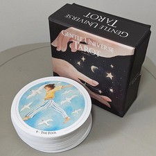 Gentle Universe Tarot Deck 78 Card Round Circular Tarot Cards Watercolor Witchcr picture