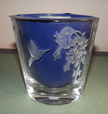 24% Lead Crystal Telefloral Vase - Etched - Made in Czech Republic - 5.5