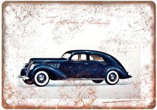 Vintage 1938-39 Lincoln Sport Sedan by Willoughby Ad Retro Look Metal Sign A4069 picture