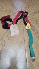 Vintage 1986 Coca-Cola Suspenders Coke Red Black Green Made USA w/ Tag picture