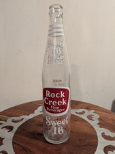 1955 Rock Creek Sweet 16 Washington DC Soda Bottle 11 In. Crown Top 16 Oz. ACL picture