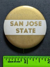 Vintage San Jose State College University Pinback Pin picture
