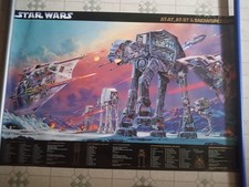 Star Wars 1998 AT-AT AT-ST Snowspeeder Schematic Spec Sheet Poster #cr sw#1 picture