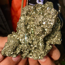 Natural Raw Pyrite Crystal Quartz Cluster Mineral Specimen Healing Stone Large picture