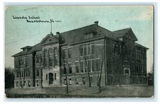 1909 Lincoln School Beardstown Illinois IL RPO Posted Antique Postcard picture