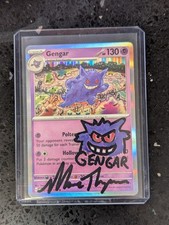 2023 Pokemon 151 Gengar 094/165 Marc Thompson Signed Sketch Auto Beckett BAS picture