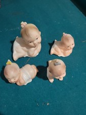 Vintage  Kewpie Lot- Set Of 4 1990's Jesco Enesco Rose O'Neill Bisque Porcelain picture