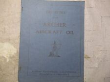 The Story of Archer Aircraft Oil Booklet Archer Petroleum picture
