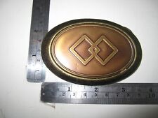 Vintage Overlapping Squares Copper Colored Buckle  BIS picture