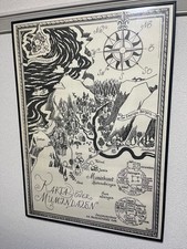 Moomin original art ehibition B2 poster Moominvalley map picture