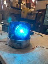 Vintage Blue Dual Lamp Rotating Emergency Beacon 8” Diameter 12v Unbranded Works picture