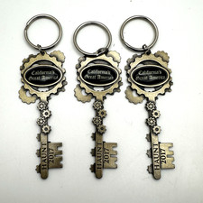 California Great America Haunt 2017 Keychain Lot 3 Steampunk Gear Keys picture