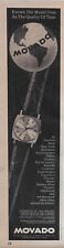 1962 Movado Kingmatic S Sub  Sea Self Winding Watch Globe Vintage Print Ad picture
