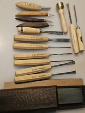 Pfeil Swiss Made Wood Carving Tool Lot 12pc Chisels Gouges Knives Stryi Schaaf B picture