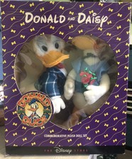 Vintage 1994 Disney's Donald and Daisy Duck Commemorative Plush Doll Set NEW picture