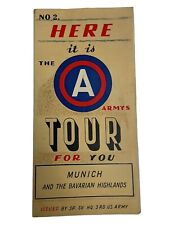 Vintage Munich & Bavarian Highlands U.S. Army Issued Travel Guide 1940's picture