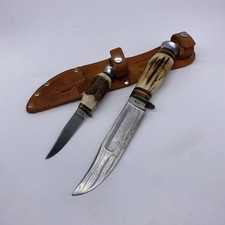 Vintage Edgebrand Solingen Germany Double Knife Set 426 Stag Edge Brand picture