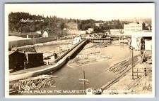 C.1940 RPPC OREGON CITY, OR PAPER MILLS WILLAMETTE, CHRISTIAN PHOTO POSTCARD P46 picture