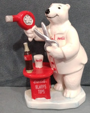 1996 ENESCO COCA - COLA HAIRSTYLIST CERAMIC BEAR picture
