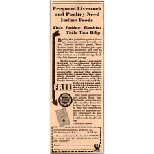Iodine Educational Bureau Inc. Pregnant Live Stock NY 1934 Clipping SAH6-8 picture