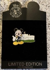 RARE LE250 Mickey Mouse George Washington Presidents Day White House Disney Pin picture