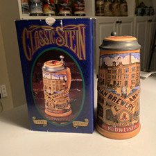 Anheuser-Busch Budweiser Classic Collection Lidded Stein 1990 W. Germany picture