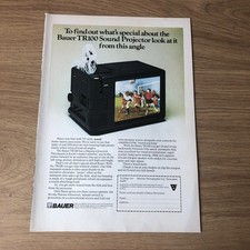 CAMS33 MAGAZINE ADVERT 11X8 THE NEW BAUER TR100 SOUND PROJECTOR picture