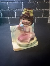 Vintage 1950-60s Inarco Girl on Phone Planter Kitchy picture
