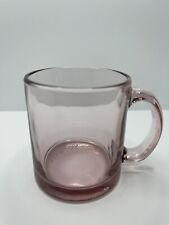 12 Oz Pink Pressed Glass Mugs Thick Made In USA Mint Sublimation Ready picture
