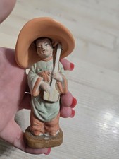 1940s Occupied Japan Figurine | Traditional Musician Playing Instrument  picture