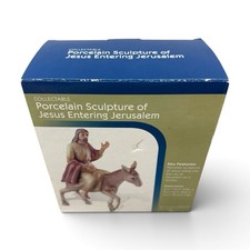 Porcelain Sculpture of Jesus Riding Into Jerusalem NIB 7.5