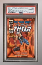 2024 Marvel Masterpieces '92 Platinum Thor Orange Lava #92-V /25 PSA 10 picture