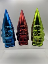2013  Lot of 3 TARGET METALLIC GNOMES Figurines Red Green Blue 5