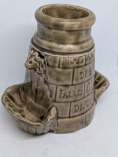 Antique French Figural Stoneware Mustard Pot Freres Gros Dijon Fontaine de Jouve picture