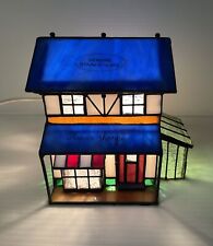 Vintage Stained Glass Lighted Flower Shoppe Village 1995 Holiday Creations picture